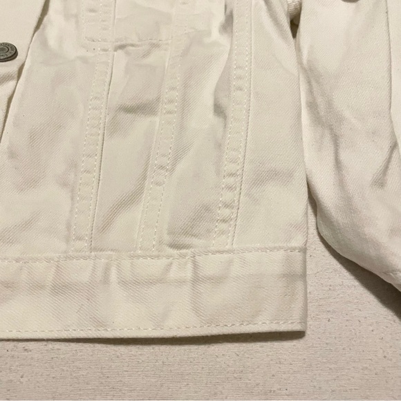 GAP Kids White Denim Jacket Size Medium - Picture 7 of 16